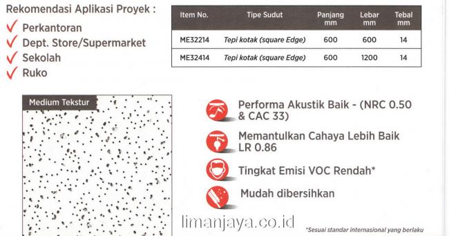 Akustik 600 x 600 USG Boral Galaxy